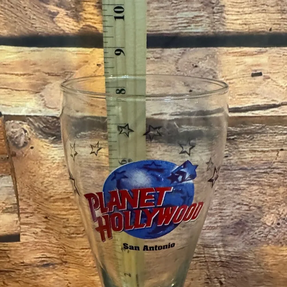 Planet Hollywood San Antonio Pilsner Glass Clear Restaurant Memorabilia